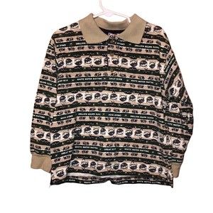 Vintage McKids Causal Long Sleeve Retro Youth Long Sleeve Great River Shirt